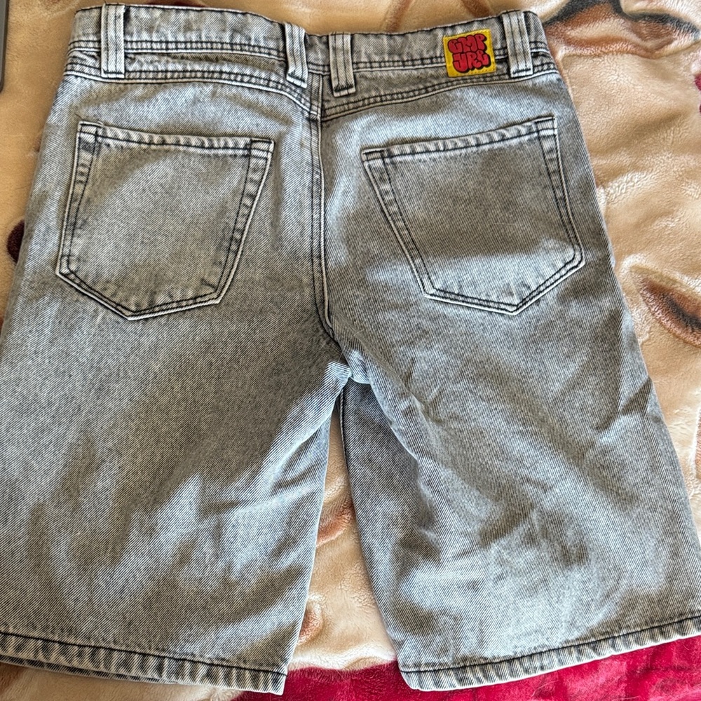 Zumiez Gray Denim Shorts with Logo